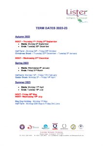 Term Dates 22-23
