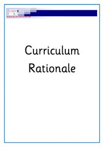 thumbnail of Curriculum Rationale 2022