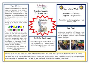 thumbnail of Reception Newsletter 7th Oct 22