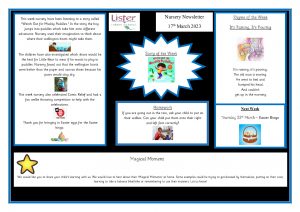 thumbnail of Nursery Newsletter 17th Mar 23