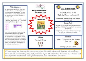 thumbnail of Reception Newsletter 10th Mar 23