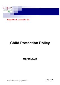 thumbnail of Child protection Policy March 2024