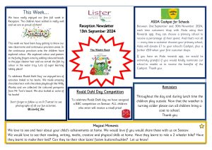 thumbnail of Reception Newsletter 13th Sep 24