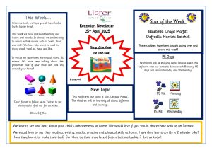 thumbnail of Reception Newsletter 25th Apr 25