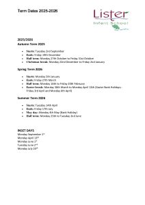 thumbnail of HOLIDAY DATES 2025-2026