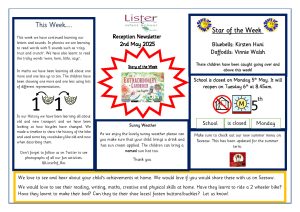 thumbnail of Reception Newsletter 2nd May 25