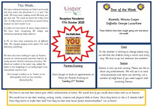 thumbnail of Reception Newsletter 17th Oct 25