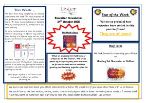 thumbnail of Reception Newsletter 24th Oct 25