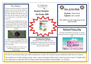 thumbnail of Reception Newsletter 3rd Oct 25