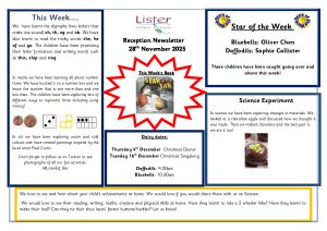 thumbnail of Reception Newsletter 28th Nov 25