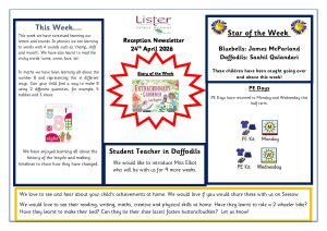 thumbnail of Reception Newsletter 24th Apr 26