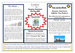 thumbnail of Reception Newsletter 15th May 26