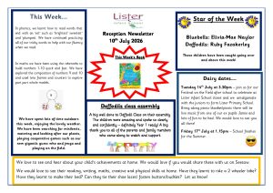 thumbnail of Reception Newsletter 10th Jul 26